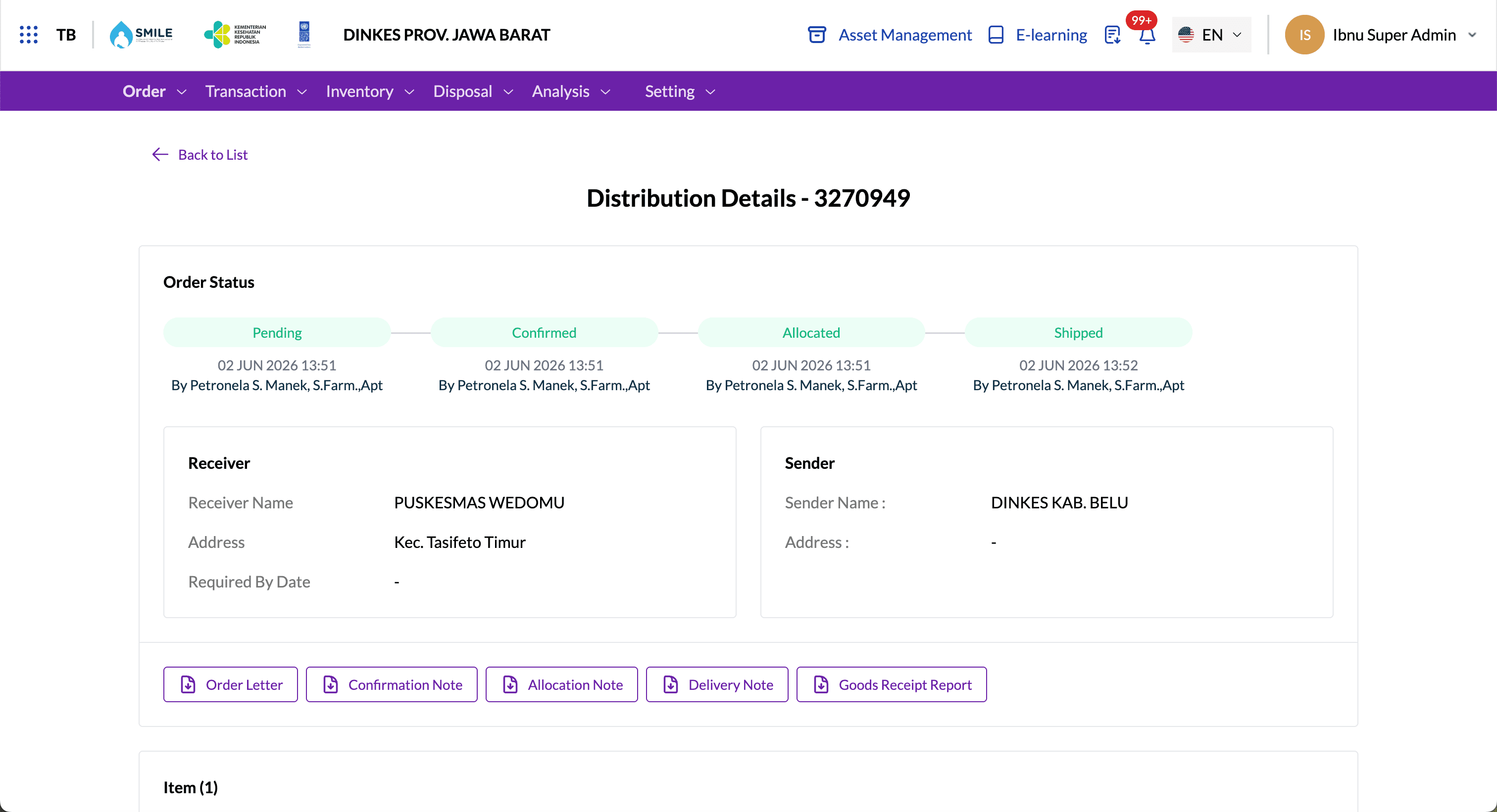SMILE - Supply chain system preview 4